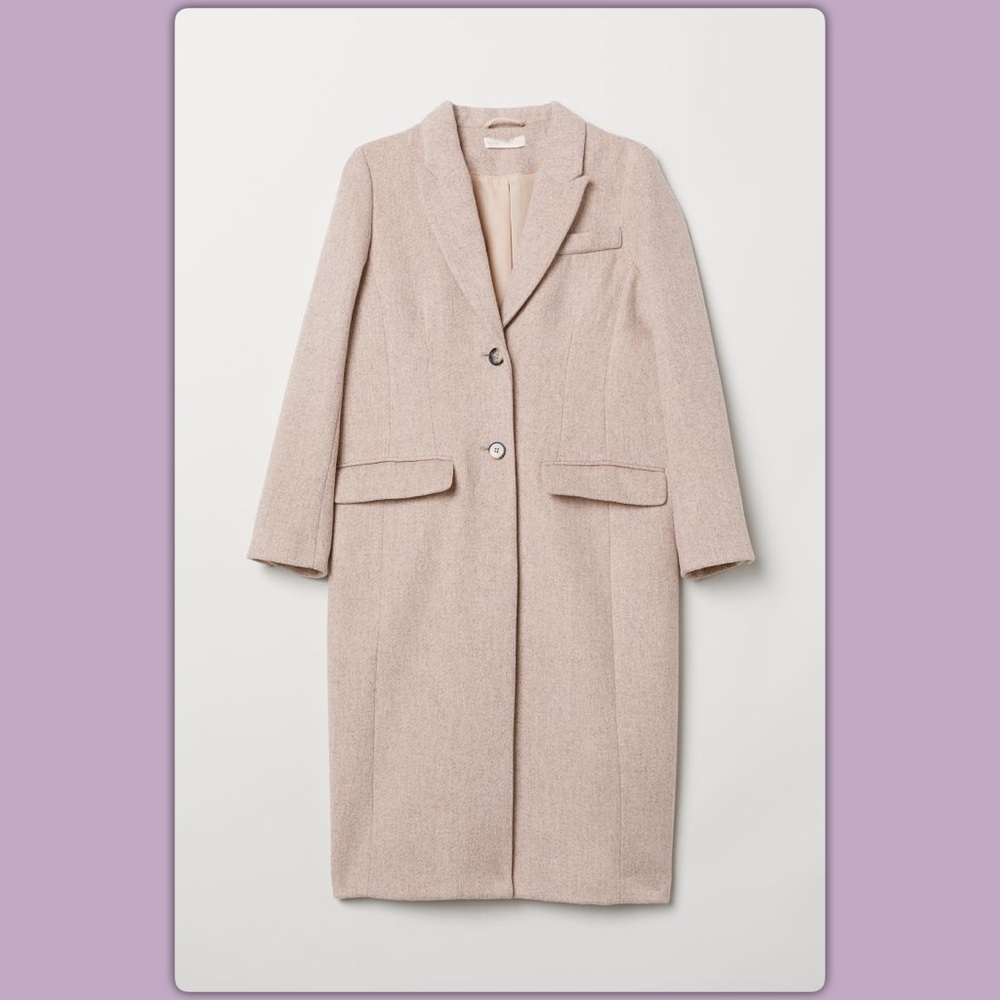 🌿 Wool blend H&M pea coat outerwear winter 2020